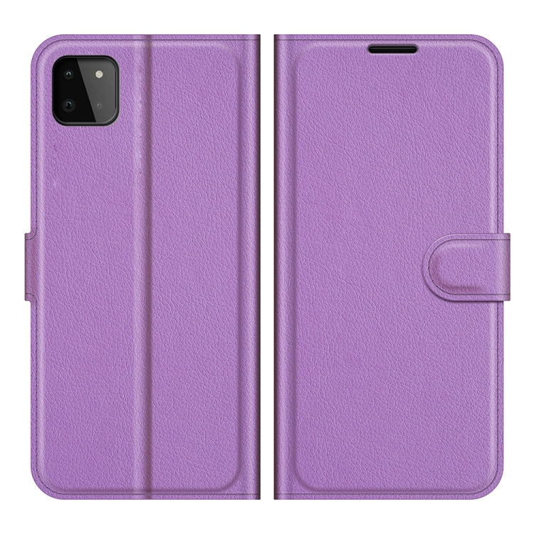 For Samsung Galaxy A22 5G Litchi Texture Horizontal Flip Protective Case with Holder & Card Slots & Wallet