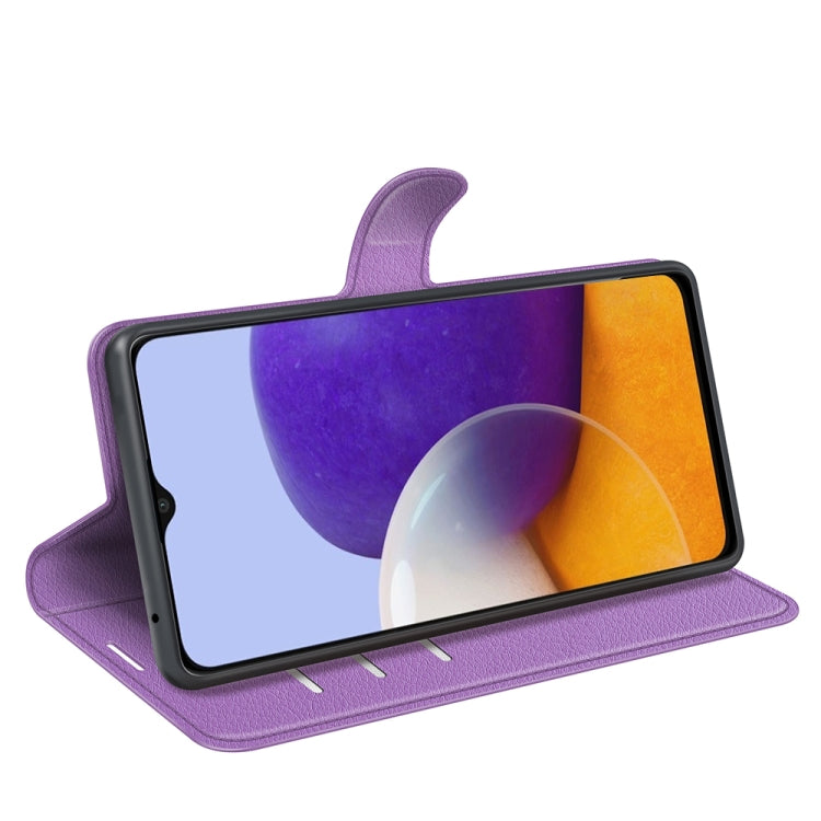 For Samsung Galaxy A22 5G Litchi Texture Horizontal Flip Protective Case with Holder & Card Slots & Wallet
