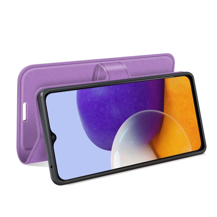 For Samsung Galaxy A22 5G Litchi Texture Horizontal Flip Protective Case with Holder & Card Slots & Wallet