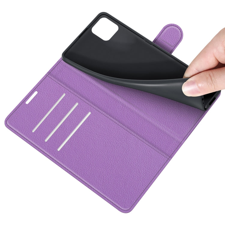 For Samsung Galaxy A22 5G Litchi Texture Horizontal Flip Protective Case with Holder & Card Slots & Wallet