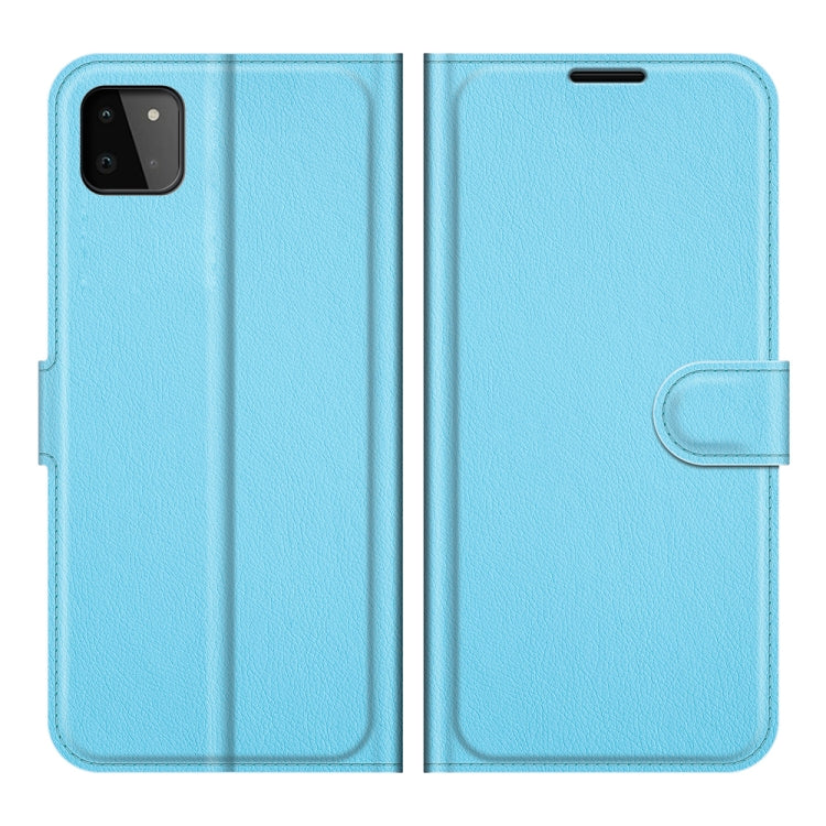 For Samsung Galaxy A22 5G Litchi Texture Horizontal Flip Protective Case with Holder & Card Slots & Wallet