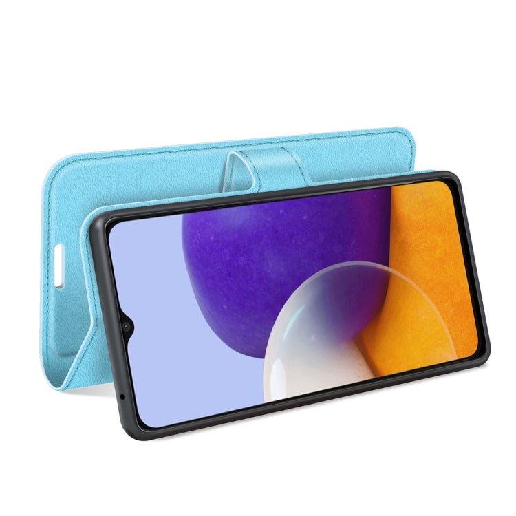 For Samsung Galaxy A22 5G Litchi Texture Horizontal Flip Protective Case with Holder & Card Slots & Wallet