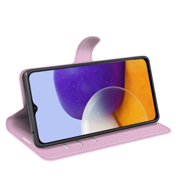For Samsung Galaxy A22 5G Litchi Texture Horizontal Flip Protective Case with Holder & Card Slots & Wallet