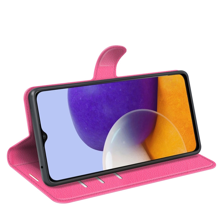 For Samsung Galaxy A22 5G Litchi Texture Horizontal Flip Protective Case with Holder & Card Slots & Wallet