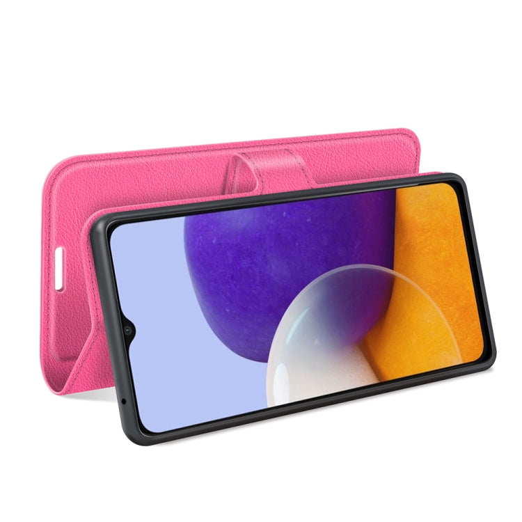 For Samsung Galaxy A22 5G Litchi Texture Horizontal Flip Protective Case with Holder & Card Slots & Wallet