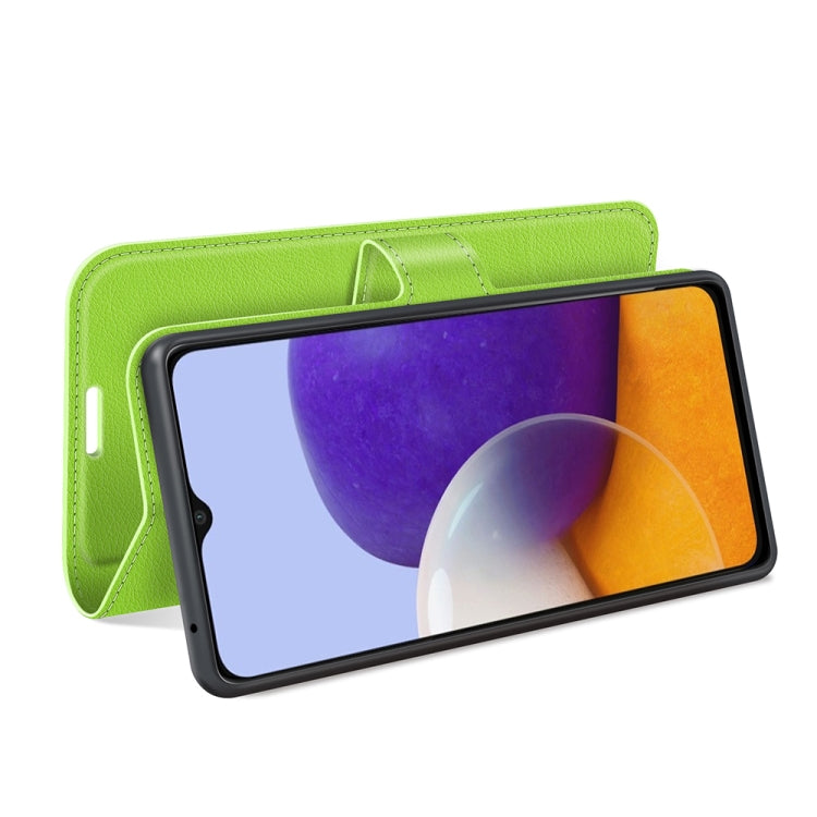 For Samsung Galaxy A22 5G Litchi Texture Horizontal Flip Protective Case with Holder & Card Slots & Wallet