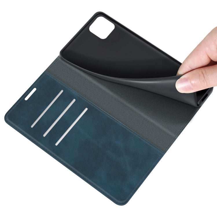 For Samsung Galaxy A22 5G Retro-skin Business Magnetic Suction Leather Case with Holder & Card Slots & Wallet