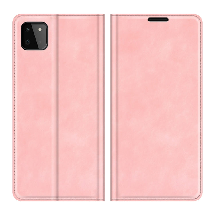 For Samsung Galaxy A22 5G Retro-skin Business Magnetic Suction Leather Case with Holder & Card Slots & Wallet