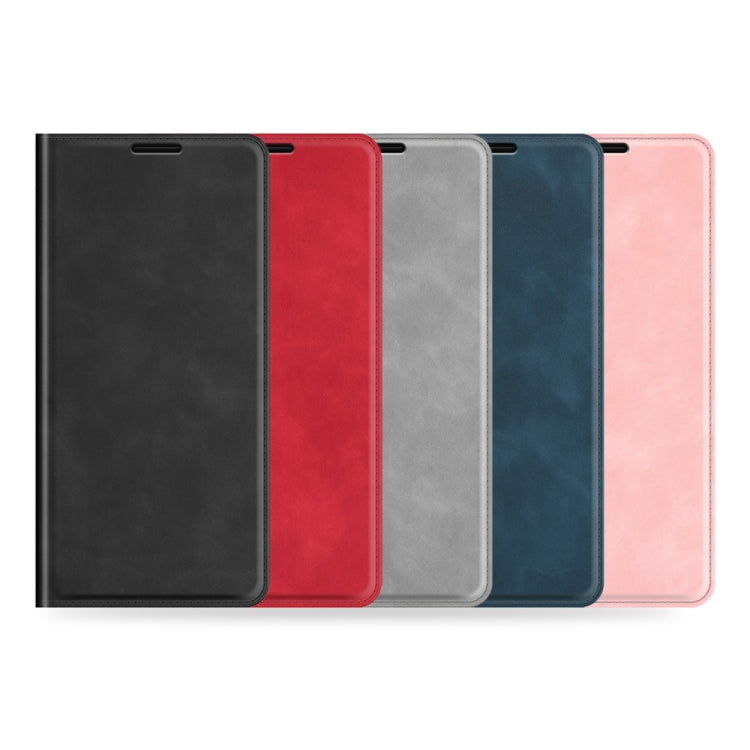For Samsung Galaxy A22 5G Retro-skin Business Magnetic Suction Leather Case with Holder & Card Slots & Wallet
