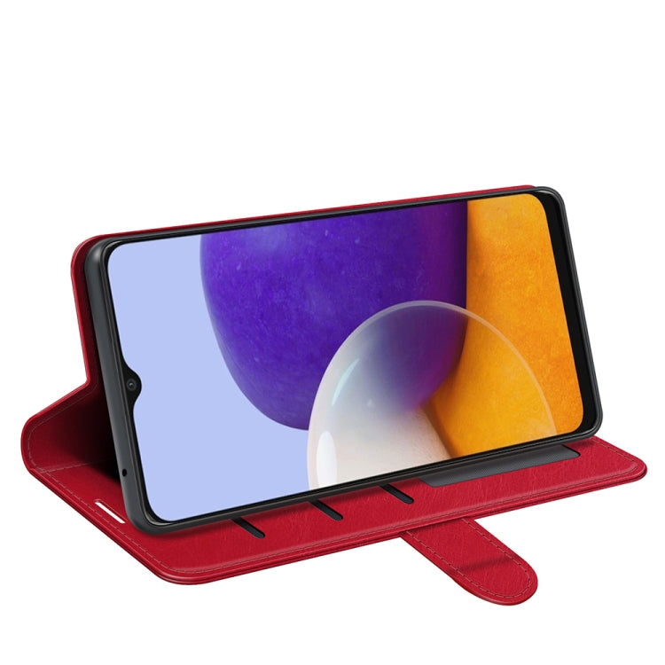 For Samsung Galaxy A22 5G R64 Texture Single Horizontal Flip Protective Case with Holder & Card Slots & Wallet& Photo Frame