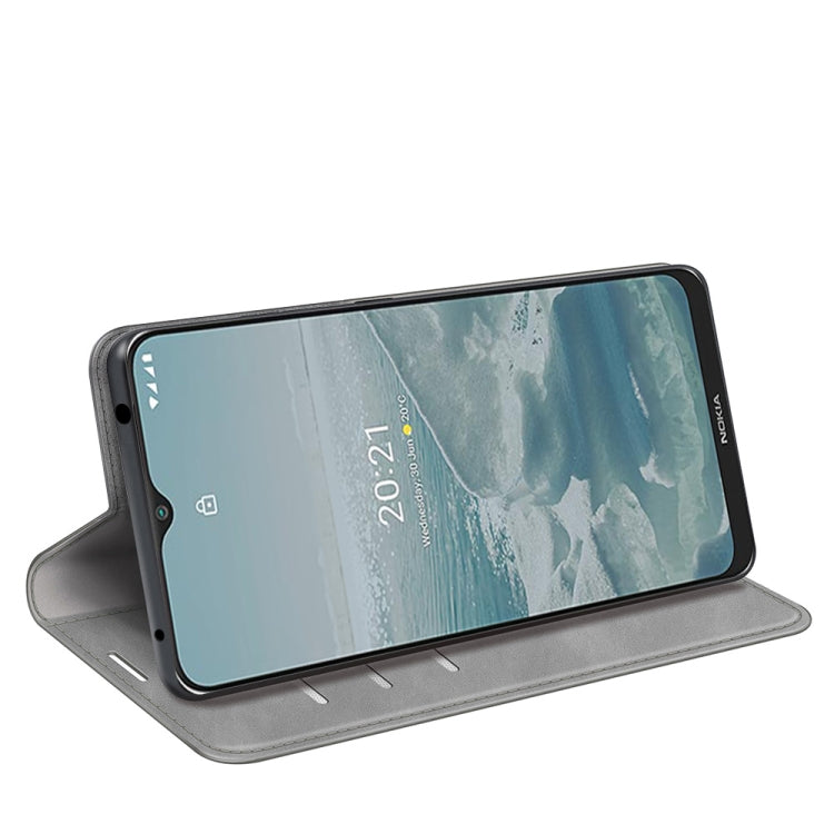 For Nokia G10/G20 Retro-skin Business Magnetic Suction Leather Case with Holder & Card Slots & Wallet