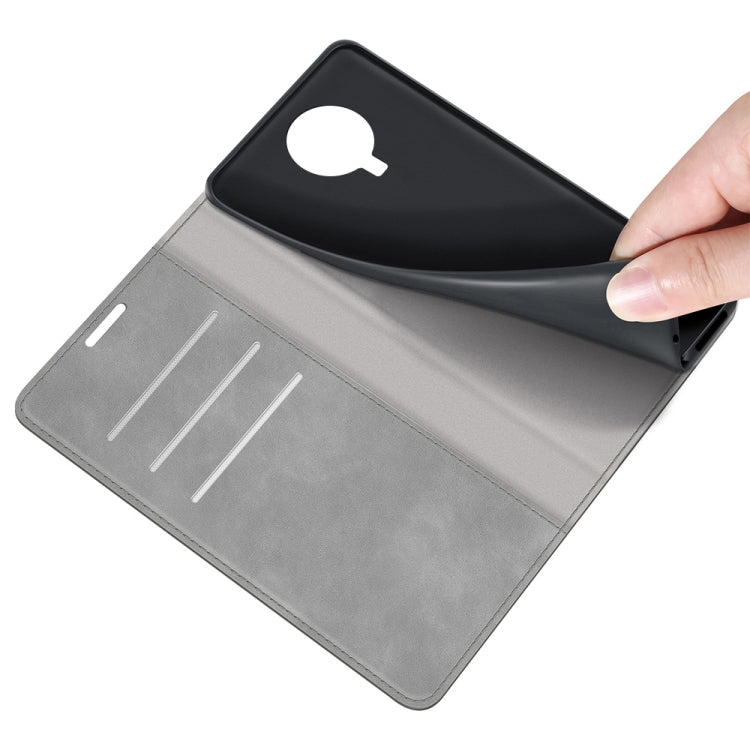 For Nokia G10/G20 Retro-skin Business Magnetic Suction Leather Case with Holder & Card Slots & Wallet