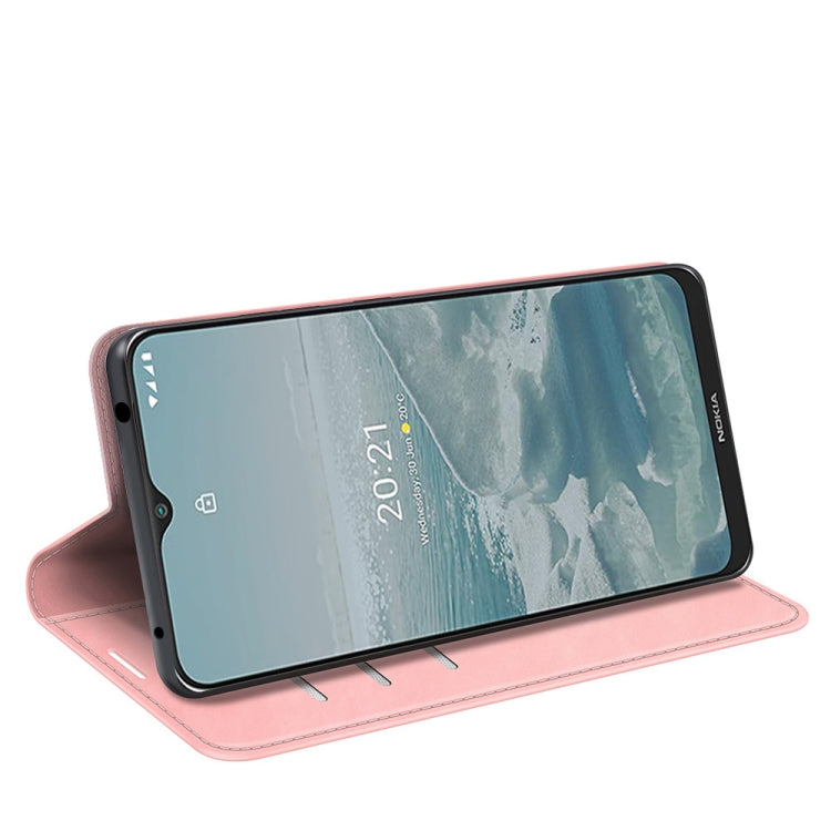 For Nokia G10/G20 Retro-skin Business Magnetic Suction Leather Case with Holder & Card Slots & Wallet