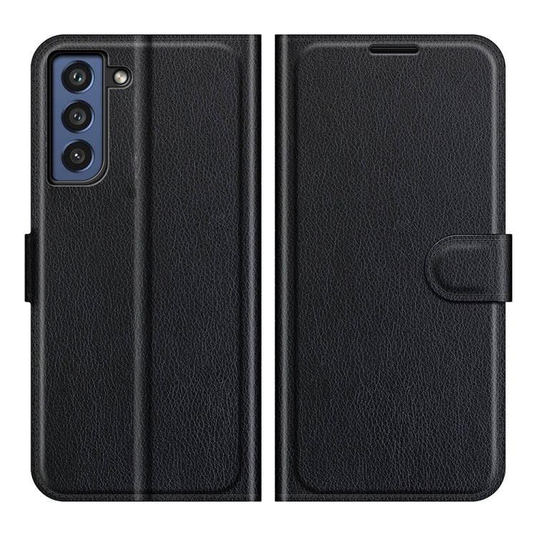 For Galaxy S21 FE Litchi Texture Horizontal Flip Protective Case with Holder & Card Slots & Wallet