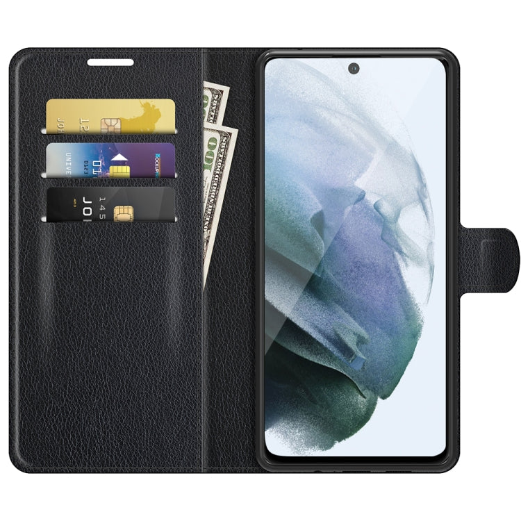 For Galaxy S21 FE Litchi Texture Horizontal Flip Protective Case with Holder & Card Slots & Wallet