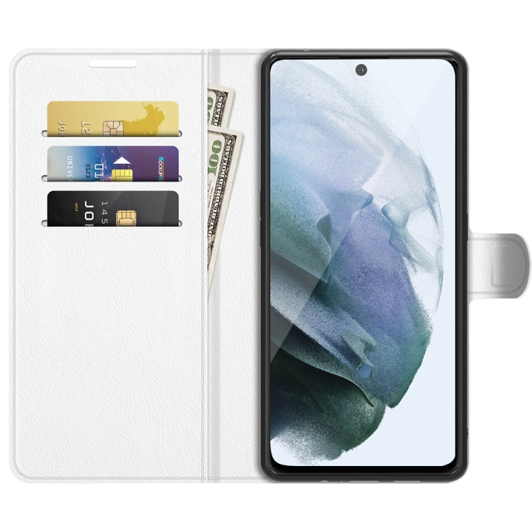 For Galaxy S21 FE Litchi Texture Horizontal Flip Protective Case with Holder & Card Slots & Wallet