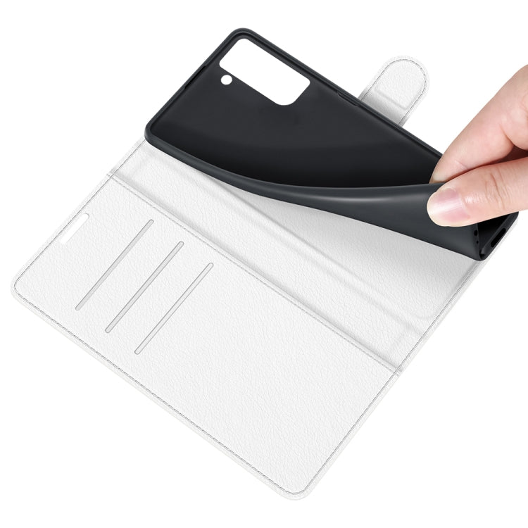 For Galaxy S21 FE Litchi Texture Horizontal Flip Protective Case with Holder & Card Slots & Wallet