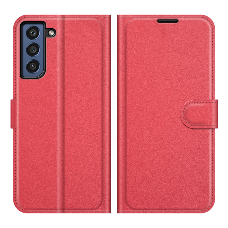For Galaxy S21 FE Litchi Texture Horizontal Flip Protective Case with Holder & Card Slots & Wallet