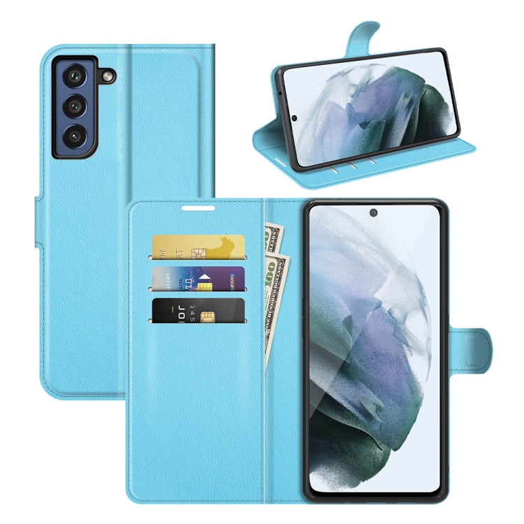 For Galaxy S21 FE Litchi Texture Horizontal Flip Protective Case with Holder & Card Slots & Wallet