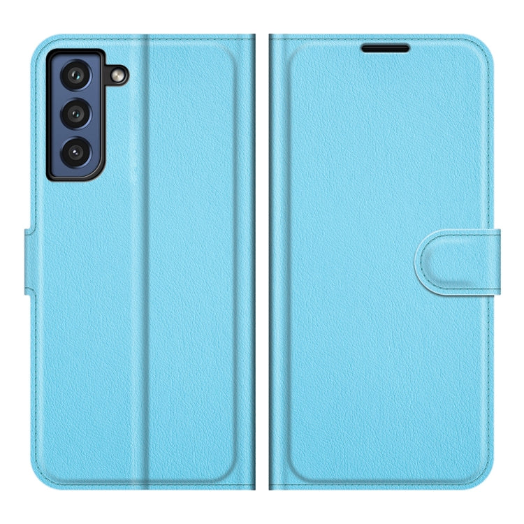 For Galaxy S21 FE Litchi Texture Horizontal Flip Protective Case with Holder & Card Slots & Wallet