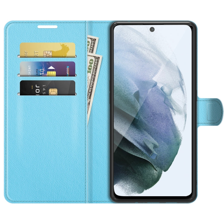 For Galaxy S21 FE Litchi Texture Horizontal Flip Protective Case with Holder & Card Slots & Wallet