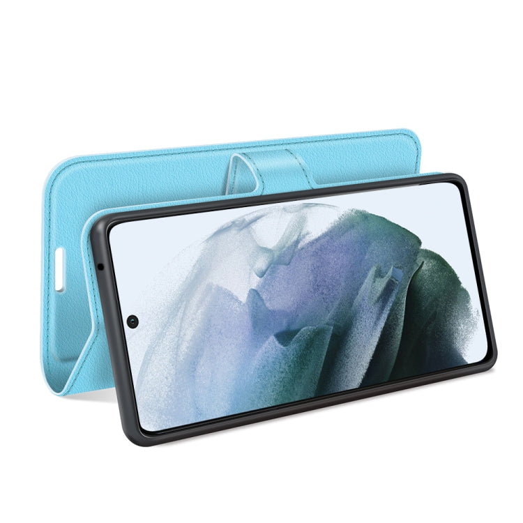 For Galaxy S21 FE Litchi Texture Horizontal Flip Protective Case with Holder & Card Slots & Wallet