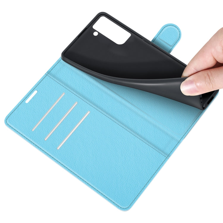 For Galaxy S21 FE Litchi Texture Horizontal Flip Protective Case with Holder & Card Slots & Wallet