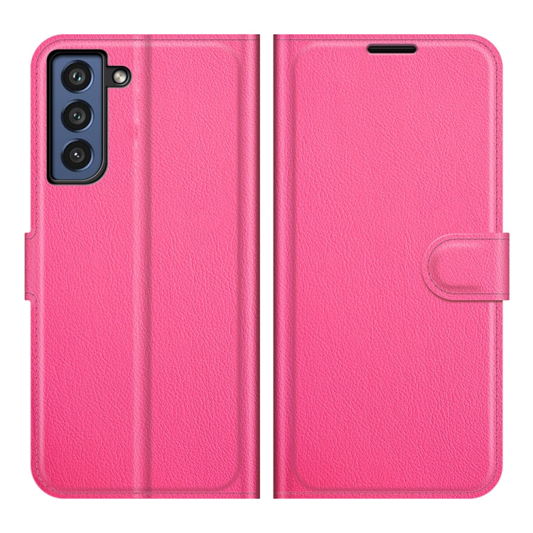 For Galaxy S21 FE Litchi Texture Horizontal Flip Protective Case with Holder & Card Slots & Wallet