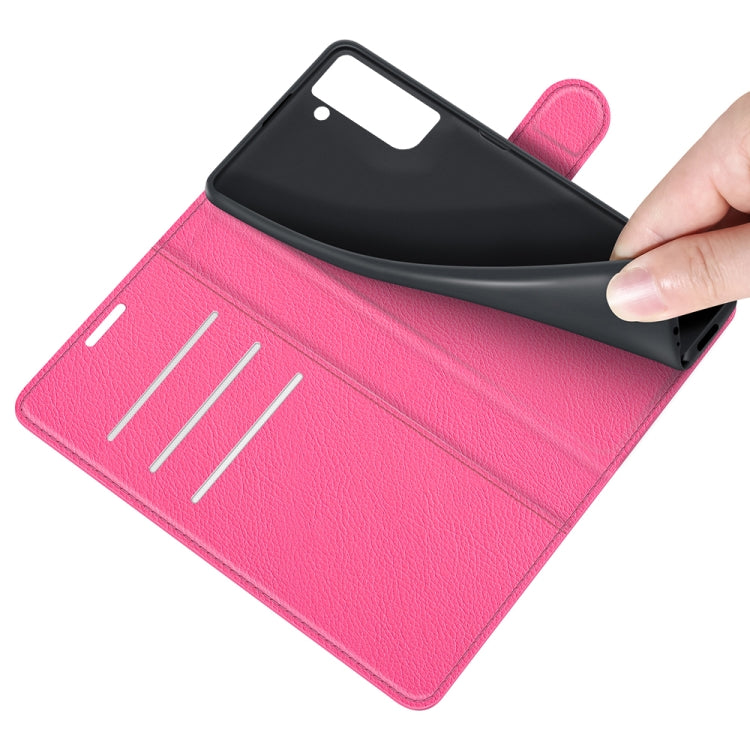 For Galaxy S21 FE Litchi Texture Horizontal Flip Protective Case with Holder & Card Slots & Wallet