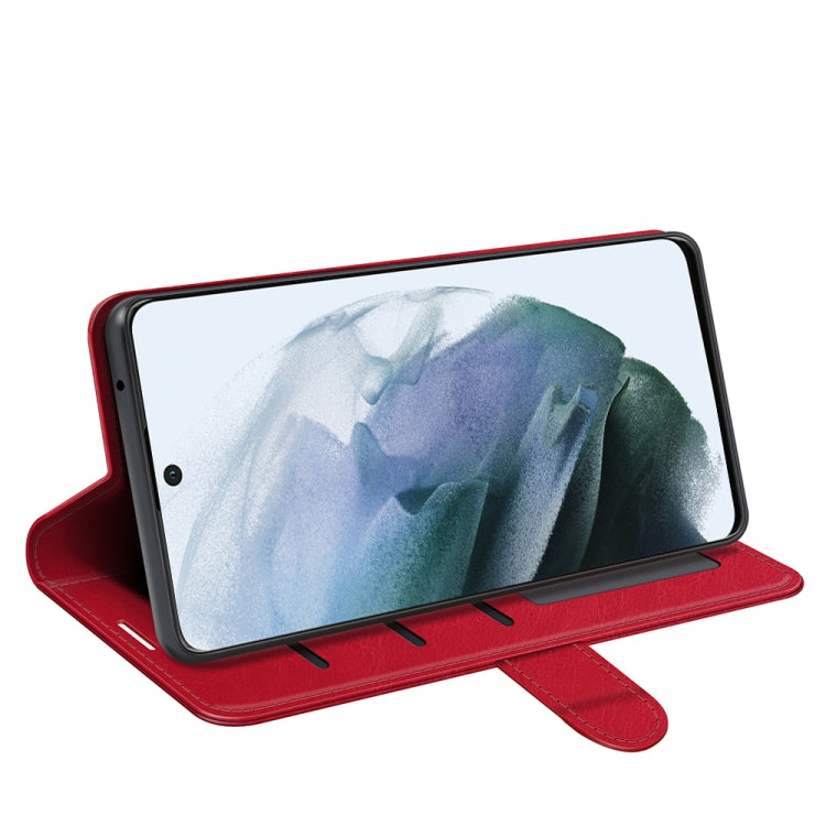 For Samsung Galaxy S21 FE R64 Texture Single Horizontal Flip Protective Case with Holder & Card Slots & Wallet& Photo Frame