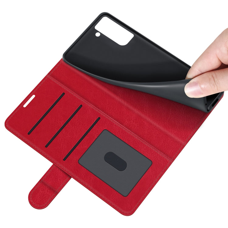 For Samsung Galaxy S21 FE R64 Texture Single Horizontal Flip Protective Case with Holder & Card Slots & Wallet& Photo Frame