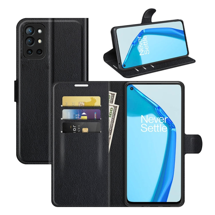 For OnePlus 9R Litchi Texture Horizontal Flip Protective Case with Holder & Card Slots & Wallet