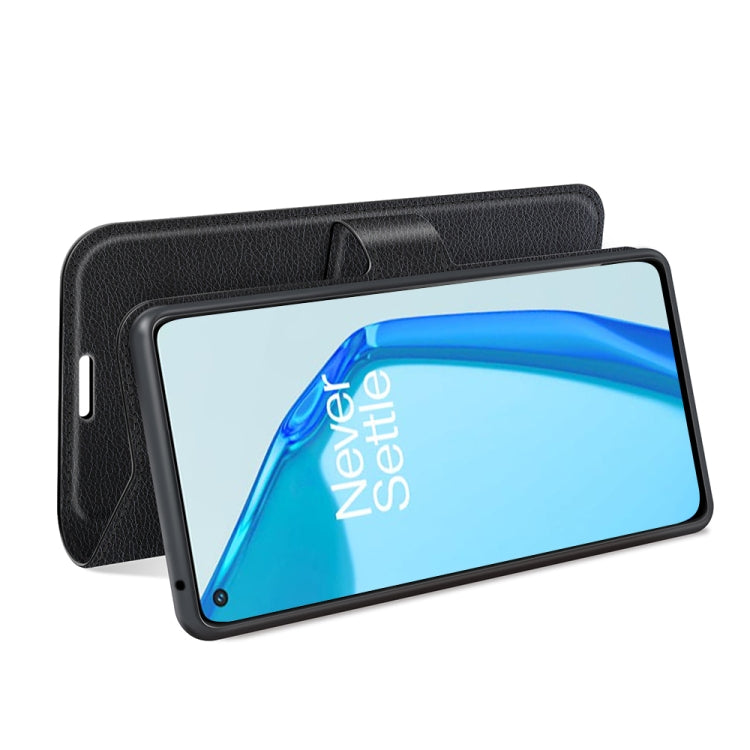 For OnePlus 9R Litchi Texture Horizontal Flip Protective Case with Holder & Card Slots & Wallet