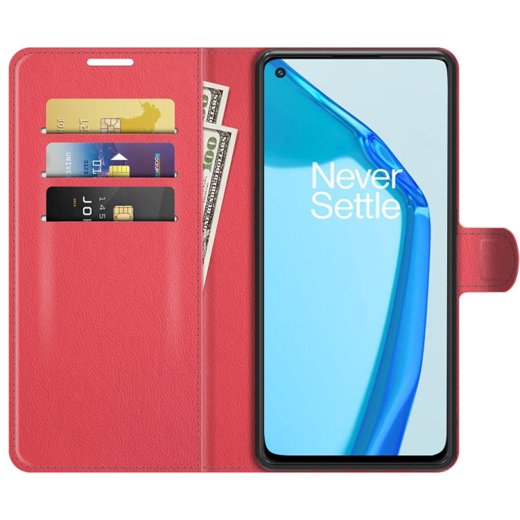 For OnePlus 9R Litchi Texture Horizontal Flip Protective Case with Holder & Card Slots & Wallet