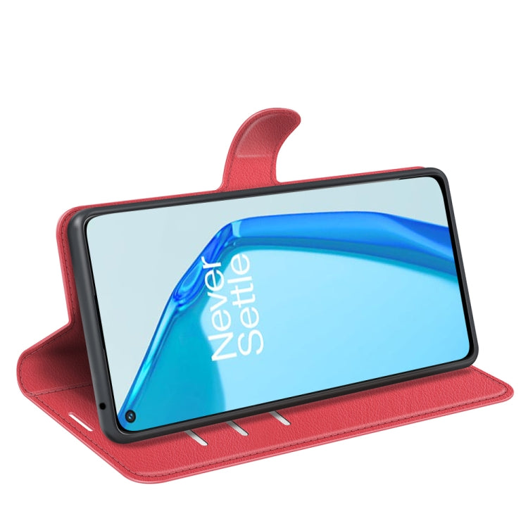 For OnePlus 9R Litchi Texture Horizontal Flip Protective Case with Holder & Card Slots & Wallet