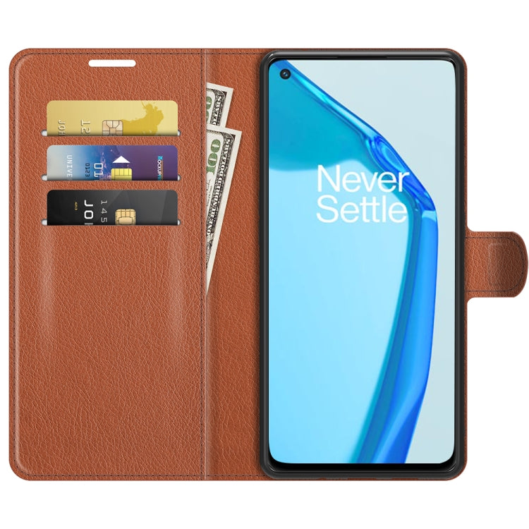For OnePlus 9R Litchi Texture Horizontal Flip Protective Case with Holder & Card Slots & Wallet