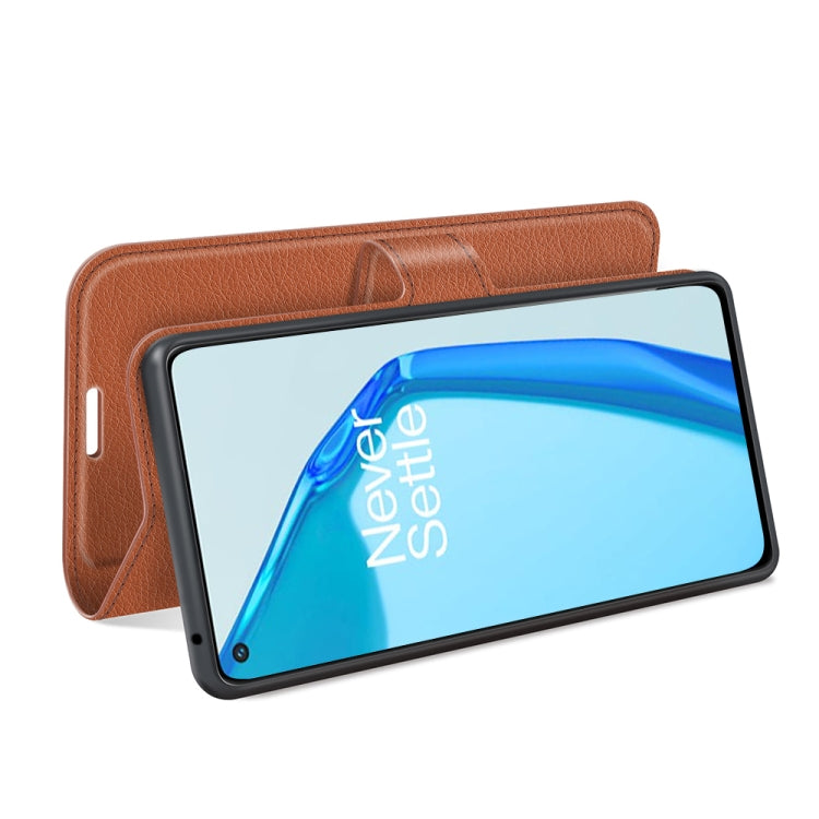 For OnePlus 9R Litchi Texture Horizontal Flip Protective Case with Holder & Card Slots & Wallet