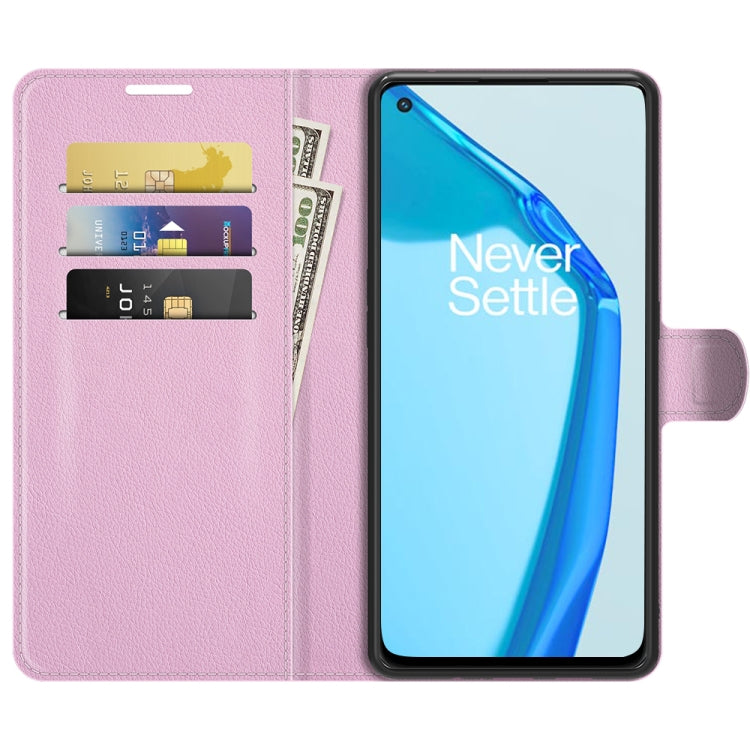 For OnePlus 9R Litchi Texture Horizontal Flip Protective Case with Holder & Card Slots & Wallet