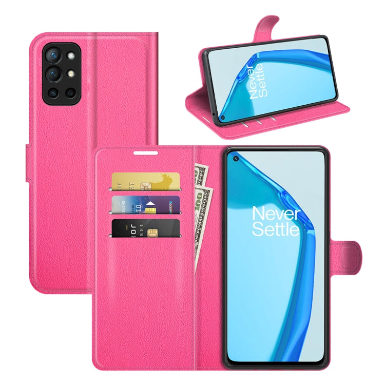 For OnePlus 9R Litchi Texture Horizontal Flip Protective Case with Holder & Card Slots & Wallet