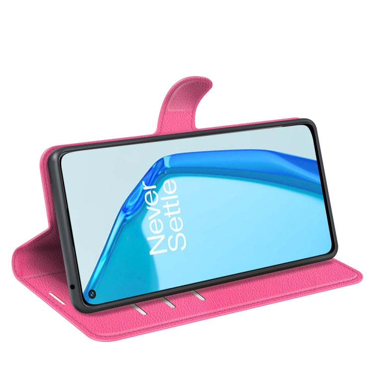 For OnePlus 9R Litchi Texture Horizontal Flip Protective Case with Holder & Card Slots & Wallet