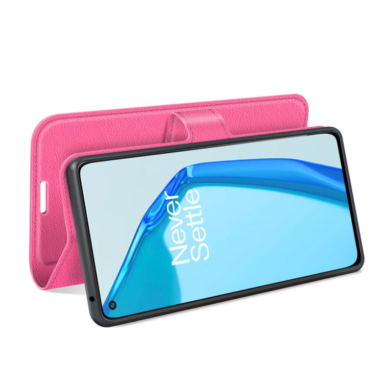 For OnePlus 9R Litchi Texture Horizontal Flip Protective Case with Holder & Card Slots & Wallet
