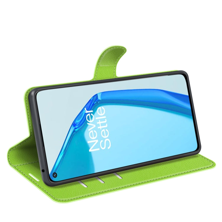 For OnePlus 9R Litchi Texture Horizontal Flip Protective Case with Holder & Card Slots & Wallet