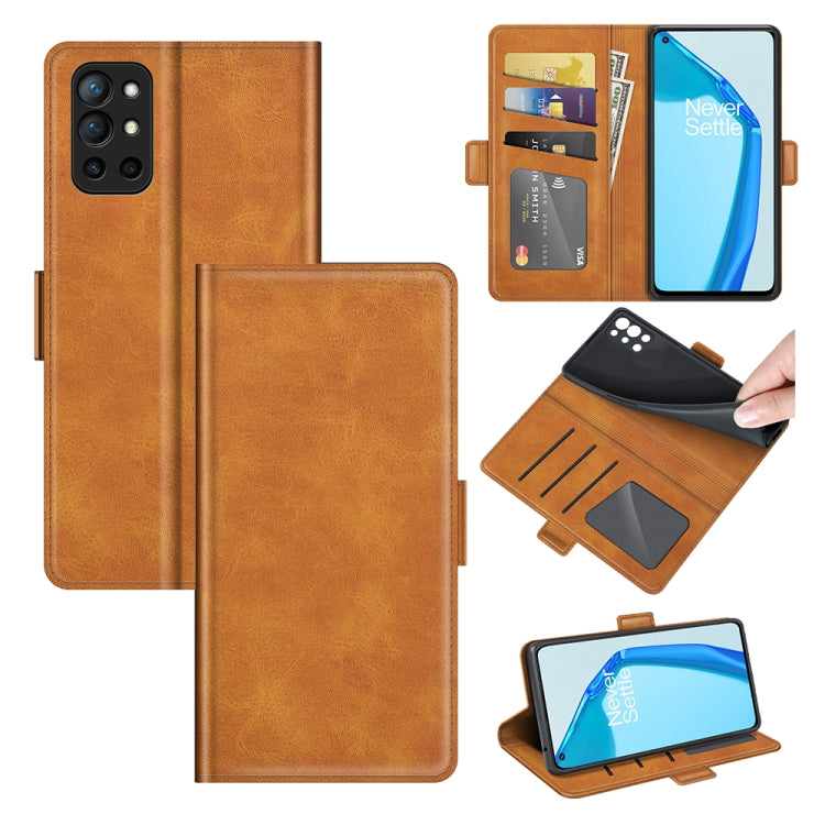 For OnePlus 9R Dual-side Magnetic Buckle Horizontal Flip Leather Case with Holder & Card Slots & Wallet