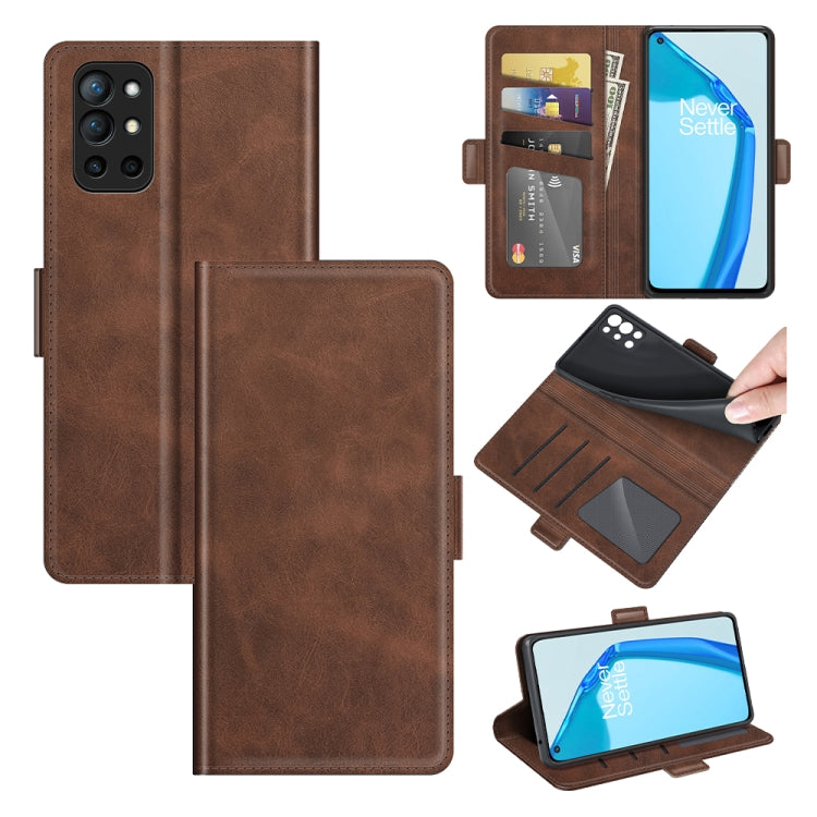 For OnePlus 9R Dual-side Magnetic Buckle Horizontal Flip Leather Case with Holder & Card Slots & Wallet