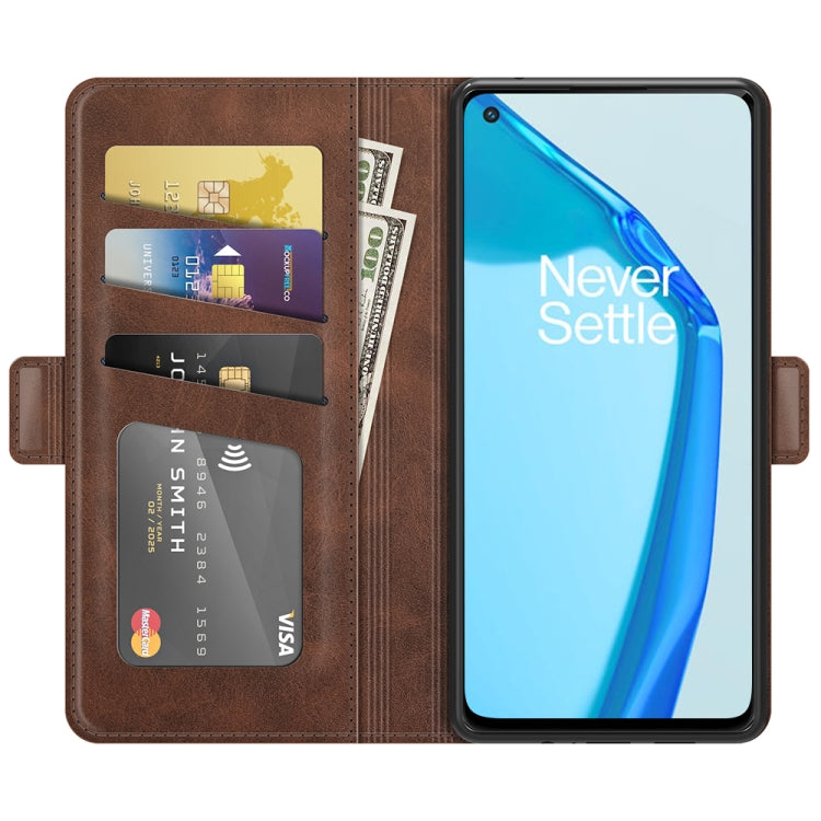 For OnePlus 9R Dual-side Magnetic Buckle Horizontal Flip Leather Case with Holder & Card Slots & Wallet