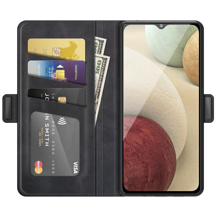 For Samsung Galaxy A22 4G Dual-side Magnetic Buckle Horizontal Flip Leather Case with Holder & Card Slots & Wallet