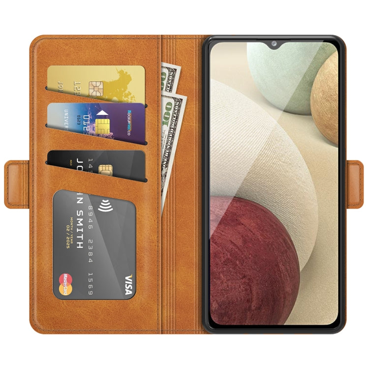 For Samsung Galaxy A22 4G Dual-side Magnetic Buckle Horizontal Flip Leather Case with Holder & Card Slots & Wallet