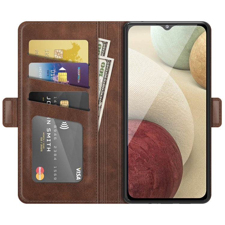 For Samsung Galaxy A22 4G Dual-side Magnetic Buckle Horizontal Flip Leather Case with Holder & Card Slots & Wallet