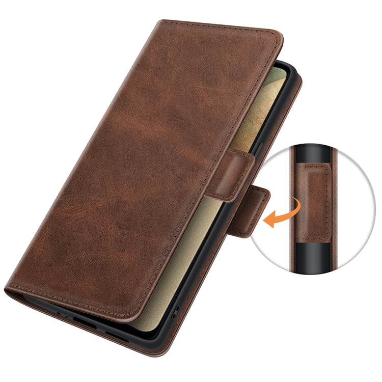 For Samsung Galaxy A22 4G Dual-side Magnetic Buckle Horizontal Flip Leather Case with Holder & Card Slots & Wallet
