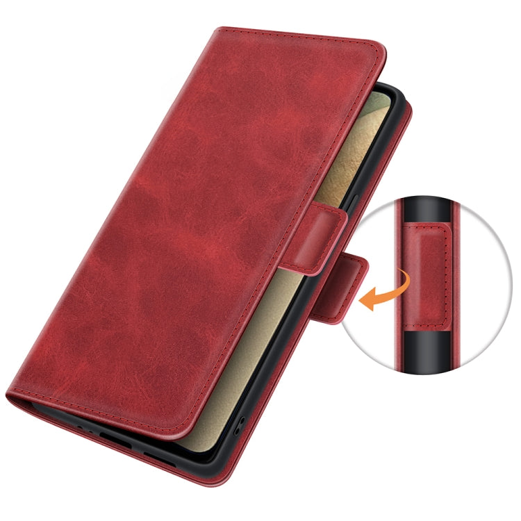 For Samsung Galaxy A22 4G Dual-side Magnetic Buckle Horizontal Flip Leather Case with Holder & Card Slots & Wallet
